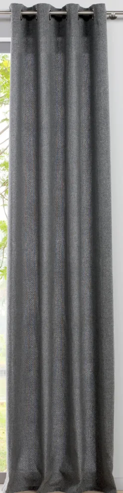 my deco Ösenvorhang CHALET 135 x 300 cm grau