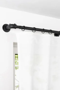 my deco Teleskopgarnitur INDUSTRIAL LOOK 160-280 cm schwarz