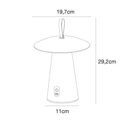 nordlux LED Akku Tischlampe ARA To-Go 19,7 cm schwarz
