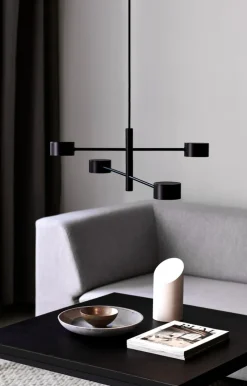 nordlux LED Pendelleuchte CLYDE 4-flg schwarz