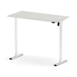 Nowy Styl Schreibtisch ECOMO 135 x 65 cm Lichtgrau/ Weiß