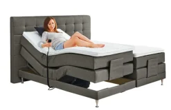 Ole Gunderson Boxspringbett FENTISSIMO TOPMOTION I EL 180 x 200 cm Inari braungrau