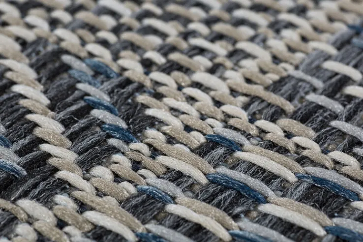 Outdoorteppich CLYDE 67 x 120 cm beige/blau