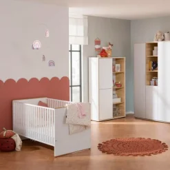 PAIDI Babybett LIEVEN 70 x 140 cm weiß/ braun