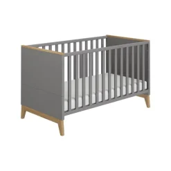 PAIDI Babybett STEN 70 x 140 cm grau/ braun