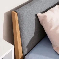 Kinder PAIDI Bett STEN 120 x 200 cm braun/ grau