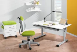 PAIDI Drehstuhl PEPE Stoffbezug grün/ weiß