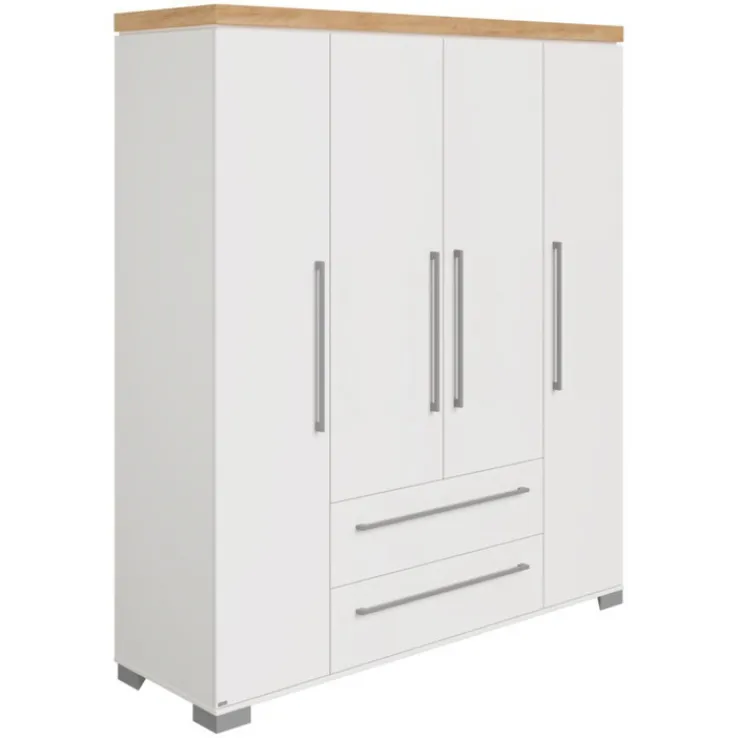 Kinder PAIDI Kinder-Drehtürenschrank KIRA 206 x 176 x 56 cm Kreideweiß/Abs.Nebraska