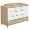 PAIDI Wickelkommode REMO Bordeaux-Eiche/ Kreideweiß