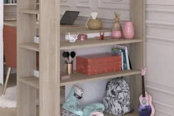 Kinder Parisot Eck-Hochbett ALEX braun/ weiß