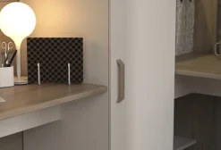 Kinder Parisot Eck-Hochbett ALEX braun/ weiß