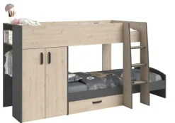 Kinder Parisot Etagenbett STIM 2 braun/grau