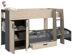 Kinder Parisot Etagenbett STIM 2 braun/grau