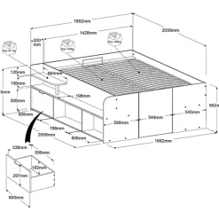 Kinder Parisot Halbhohes Hochbett TRAVEL braun/schwarz