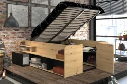 Kinder Parisot Halbhohes Hochbett TRAVEL braun/schwarz