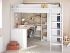 Kinder Parisot Hochbett HIGHER 1 weiß