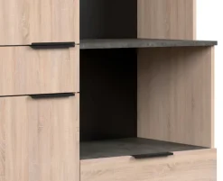 Parisot Küchenbuffet Fumay3, 3teilig Eiche Dekor/ Beton Optik