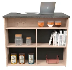 Parisot Küchenbuffet Fumay3, 3teilig Eiche Dekor/ Beton Optik