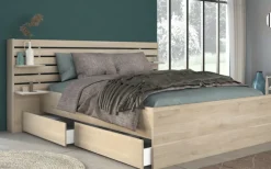 Kinder Parisot Stauraumbett ESCALE 2 braun 140 x 200 cm