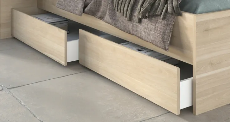 Kinder Parisot Stauraumbett ESCALE 3 braun 160 x 200 cm