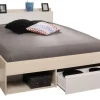 Parisot Stauraumbett MOST 6 beige/weiß 160 x 200 cm