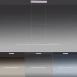 Paul Neuhaus LED Balkenpendel PURE-LITE 100 cm stahlfarbig