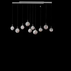 Paul Neuhaus LED Balkenpendel PURE E-INFINITY Glas Aluminium 198 x 35 x 180 cm Broncefarbig/Rauchfarbig