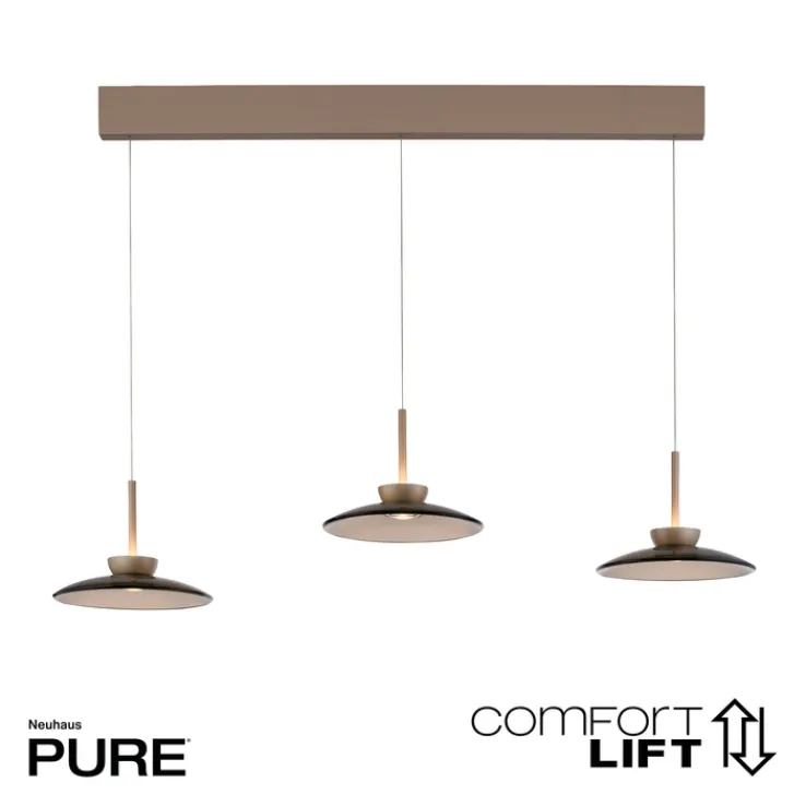 Paul Neuhaus LED Balkenpendel PURE MOON 3-flg bronze