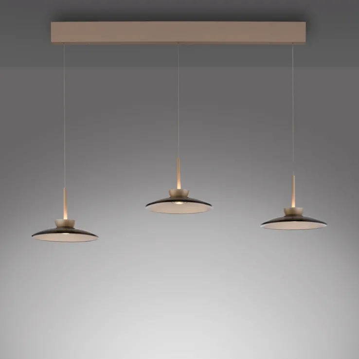 Paul Neuhaus LED Balkenpendel PURE MOON 3-flg bronze