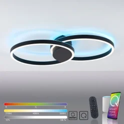 Paul Neuhaus LED Deckenlampe Q-MARKO schwarz