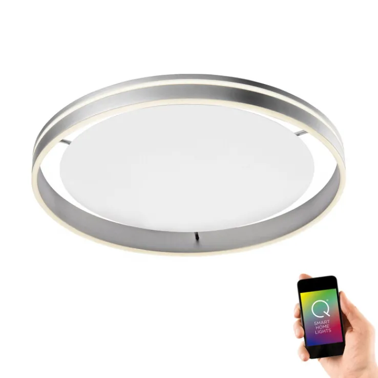 Paul Neuhaus LED Deckenlampe Q-VITO 59 cm stahlfarbig