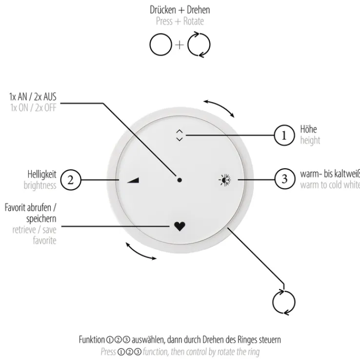Paul Neuhaus LED Pendelleuchte PURE E-MOON 1-flg bronze
