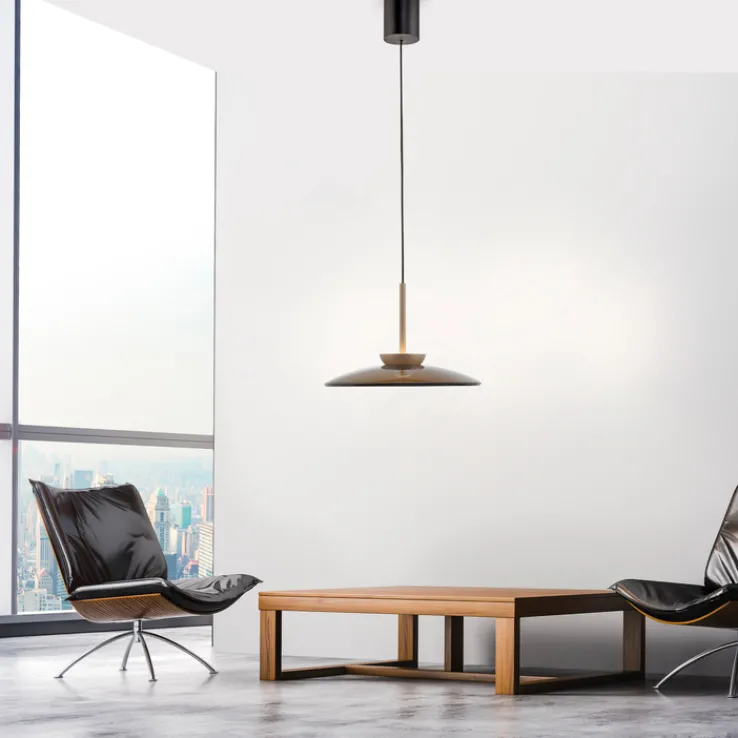 Paul Neuhaus LED Pendelleuchte PURE E-MOON 1-flg bronze