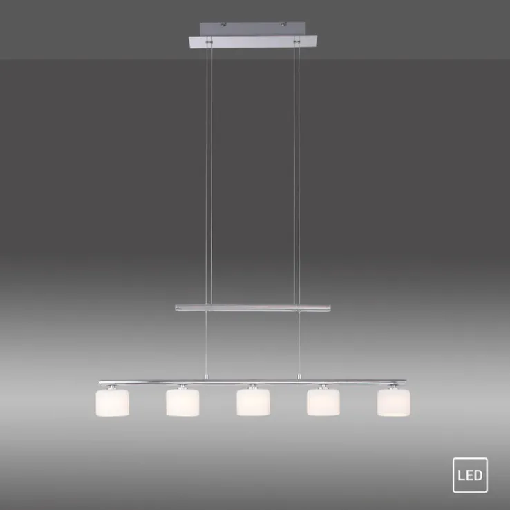 Paul Neuhaus LED Pendelleuchte HYDRA 5-flg stahlfarbig