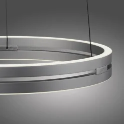 Paul Neuhaus LED Pendelleuchte PURE E-LOOP Aluminium Ø 50 cm Alu-/Nickelfarbig