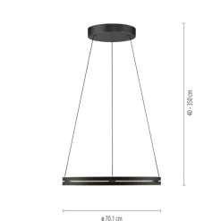 Paul Neuhaus LED Pendelleuchte PURE E-LOOP 70 cm schwarz