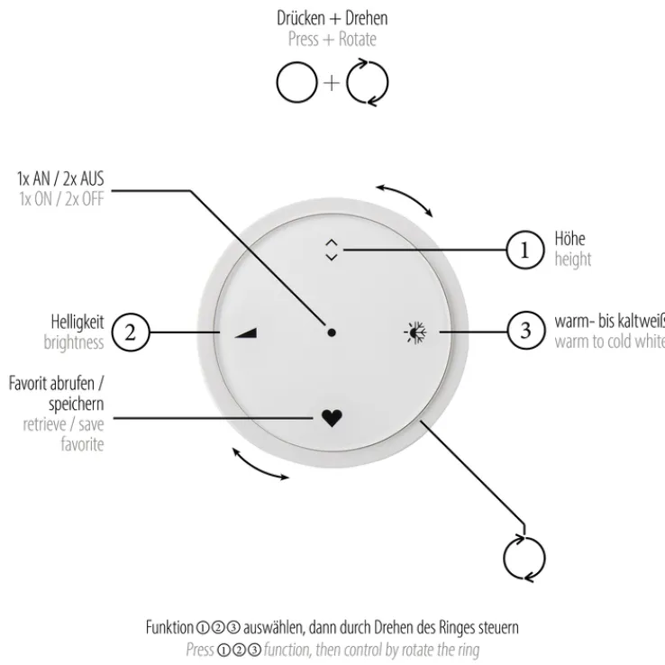 Paul Neuhaus LED Pendelleuchte PURE E-LOOP 70 cm schwarz