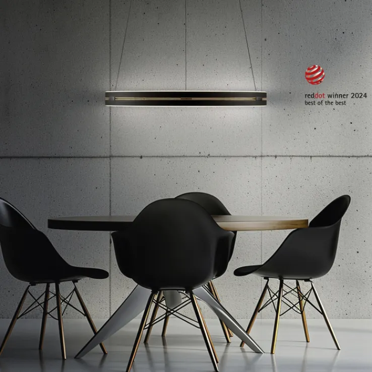 Paul Neuhaus LED Pendelleuchte PURE E-LOOP 70 cm schwarz