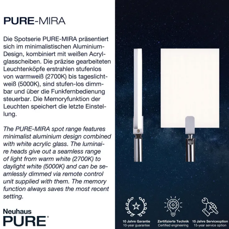 Paul Neuhaus LED Stehlampe PURE-MIRA alufarbig