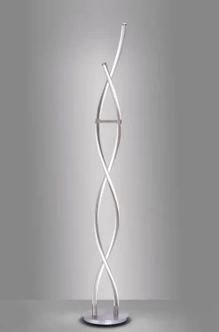 Paul Neuhaus LED Stehlampe Q MALINA 139 cm stahlfarbig