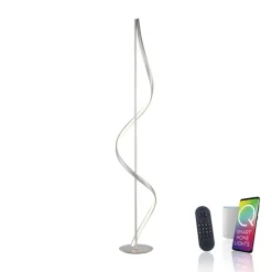 Paul Neuhaus LED Stehlampe Q-SWING 24 cm silberfarbig