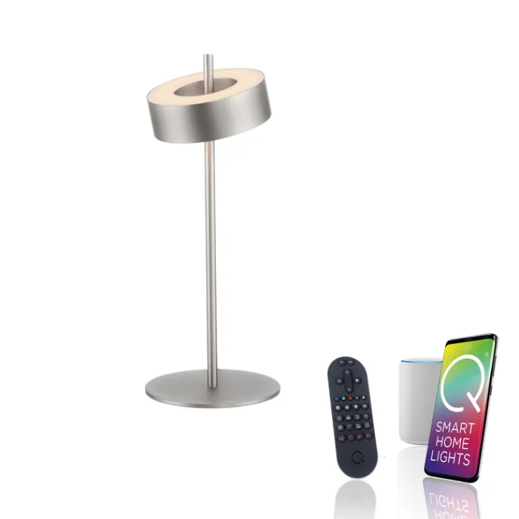 Paul Neuhaus LED Tischlampe Q-ROTATE 16 cm alu-/nickelfarbig
