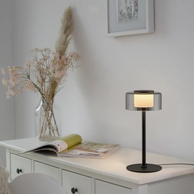 Paul Neuhaus LED Tischlampe RIKA 15 cm schwarz