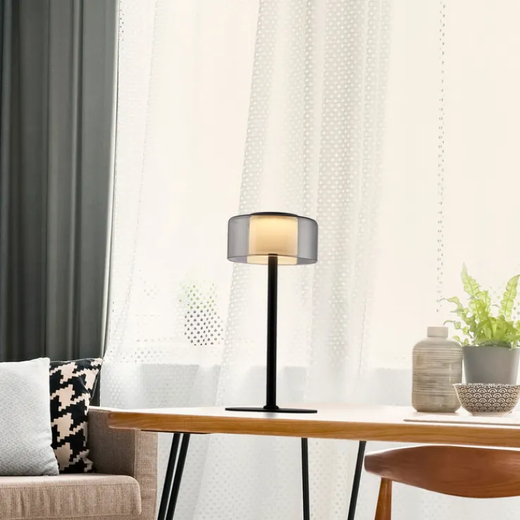 Paul Neuhaus LED Tischlampe RIKA 15 cm schwarz