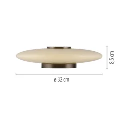 Paul Neuhaus LED Tischlampe PURE VITRUM 32 cm braun