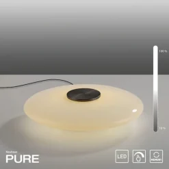 Paul Neuhaus LED Tischlampe PURE VITRUM 32 cm braun