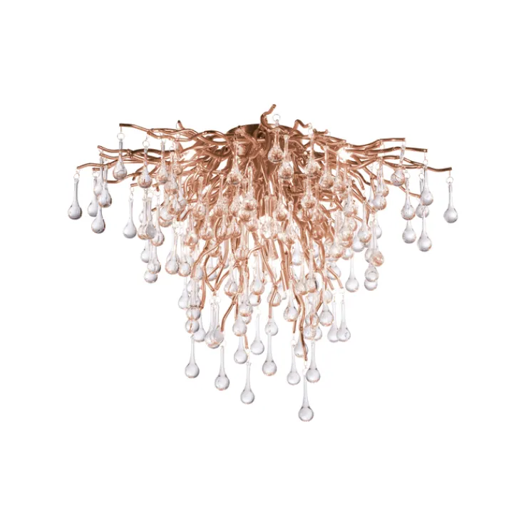 Paul Neuhaus Retrofit Deckenlampe ICICLE 50 x 50 cm altmessing