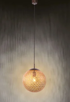 Paul Neuhaus Retrofit Pendelleuchte GRETA 30 cm rostfarbig