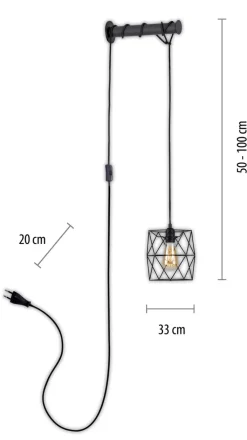 Paul Neuhaus Retrofit Wandleuchte PILUA Draht