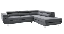 PHILL HILL Ecksofa BACKSTREET Stoffbezug Anthrazit ca. 275 x 230 cm